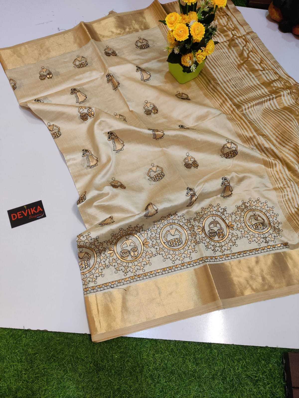 Ynf Tussar Silk KESH737 Irtiza Sarees Festive Collections Wholesale Designer Sarees Tussar Sarees Onam Collections Manufacturer- Kapda Export