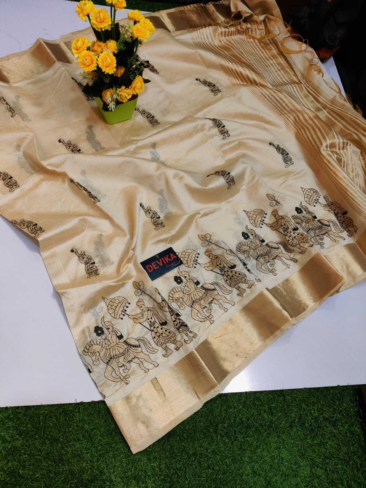 Ynf Tussar Silk KESH737 Irtiza Sarees Festive Collections Wholesale Designer Sarees Tussar Sarees Onam Collections Manufacturer- Kapda Export