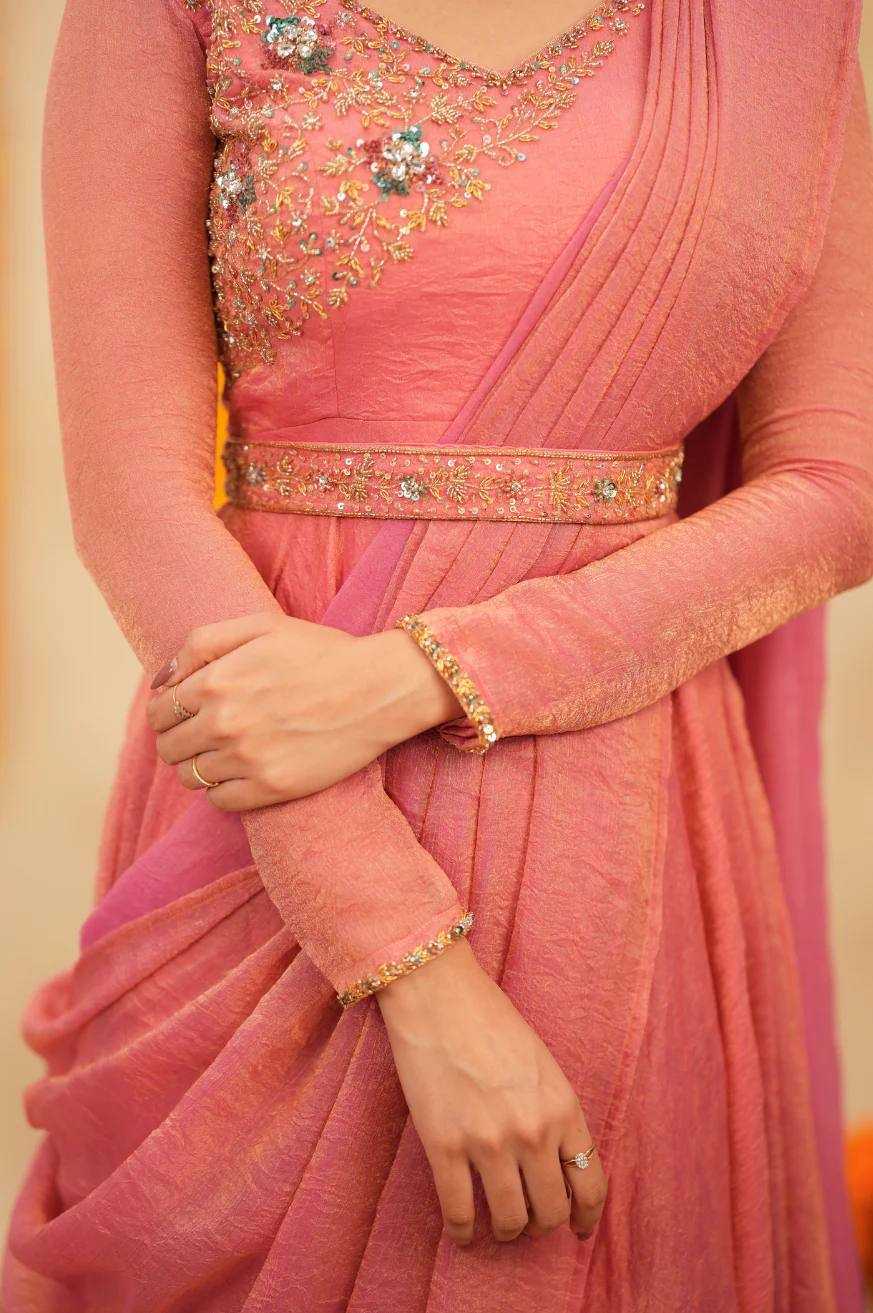 Ynf Vichitra Silk KESH210 2550 Gowns Wholesale Anarkali Gown Designer Gowns Indo-Western Gowns Manufacturer- Kapda Export