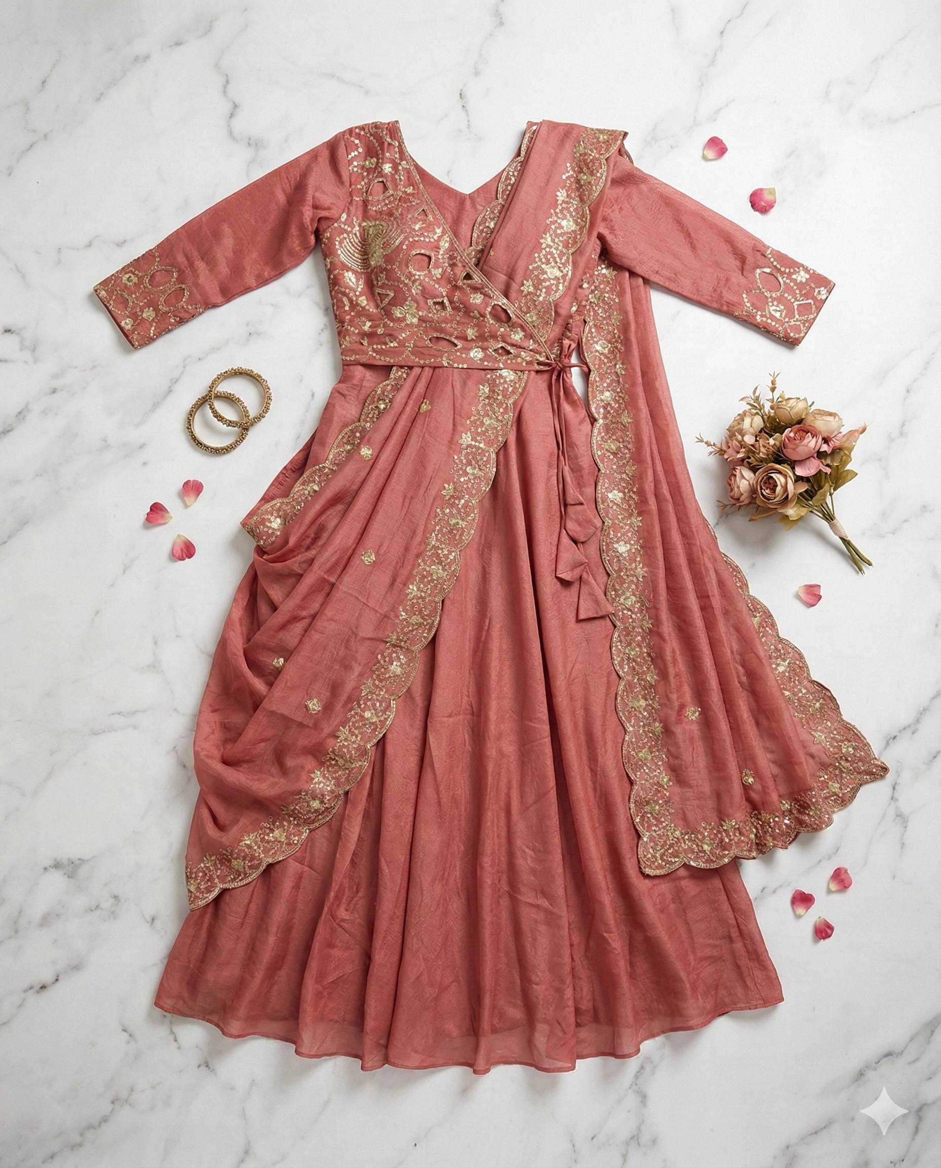 Ynf Vichitra Silk KESH210 2556 Gowns Wholesale Fancy Gowns Embroidery Gowns Designer Gowns Manufacturer- Kapda Export