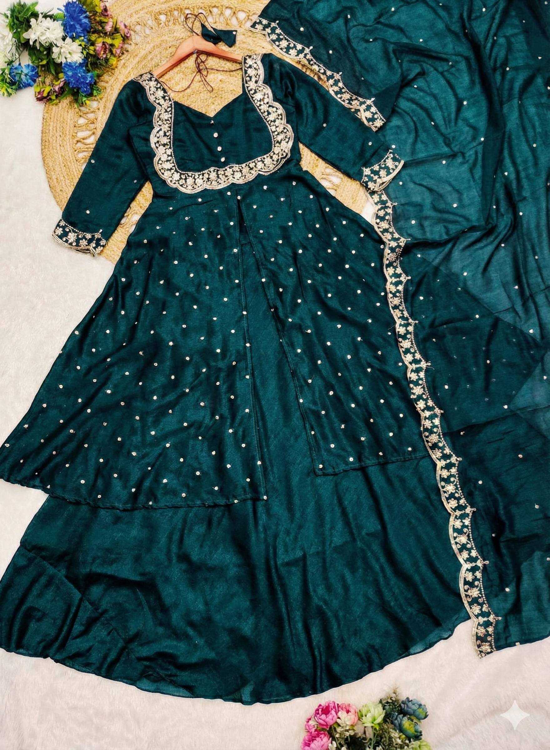 Ynf Vichitra Silk KESH210 2558 Suits & Dresses Wholesale Designer dresses Party Wear Dresses Embroidered Dresses Manufacturer- Kapda Export