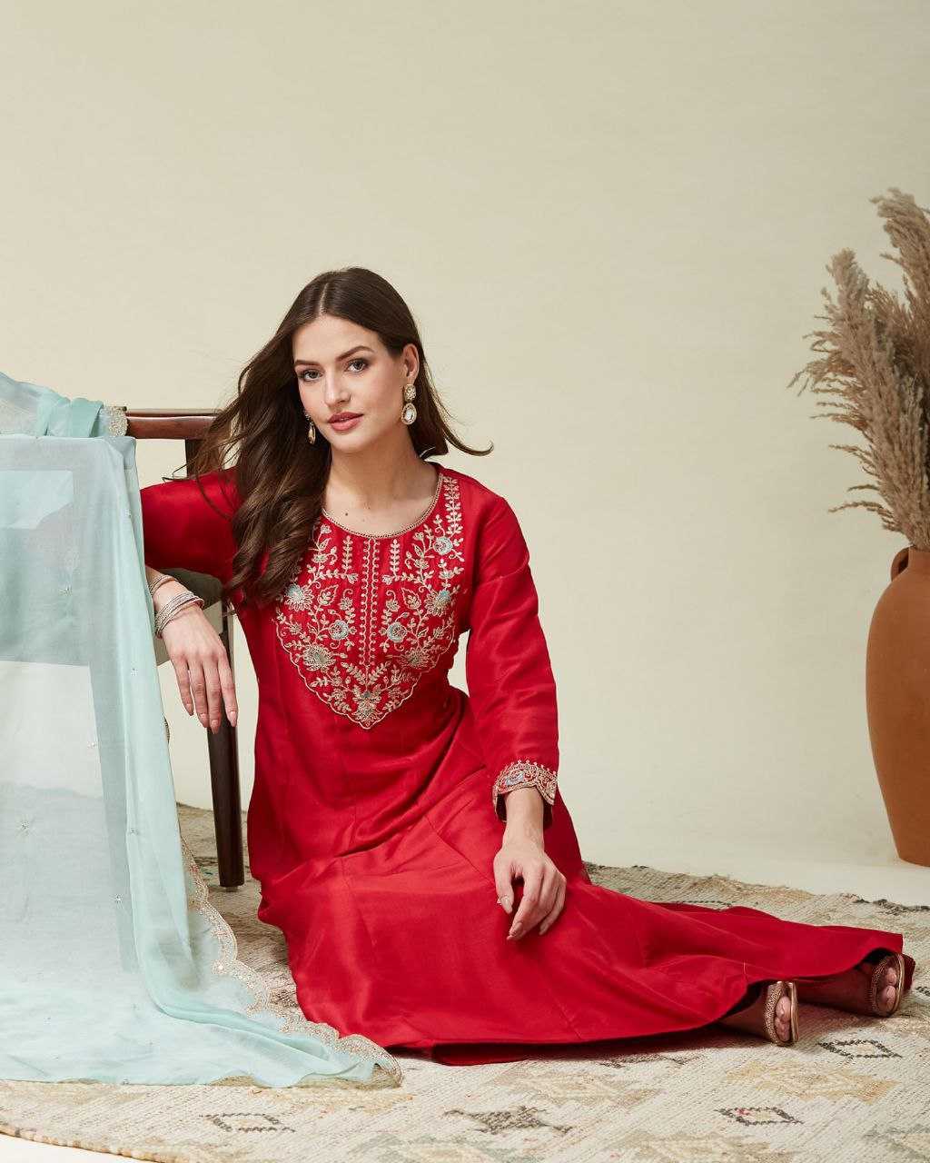 Ynf Vichitra Silk KESH529 JENSI Gowns Wholesale Embroidery Gowns Designer Gowns Sequin Gowns Manufacturer- Kapda Export