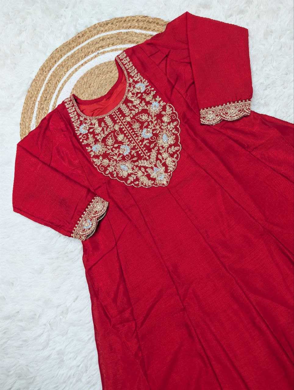 Ynf Vichitra Silk KESH529 JENSI Gowns Wholesale Embroidery Gowns Designer Gowns Sequin Gowns Manufacturer- Kapda Export