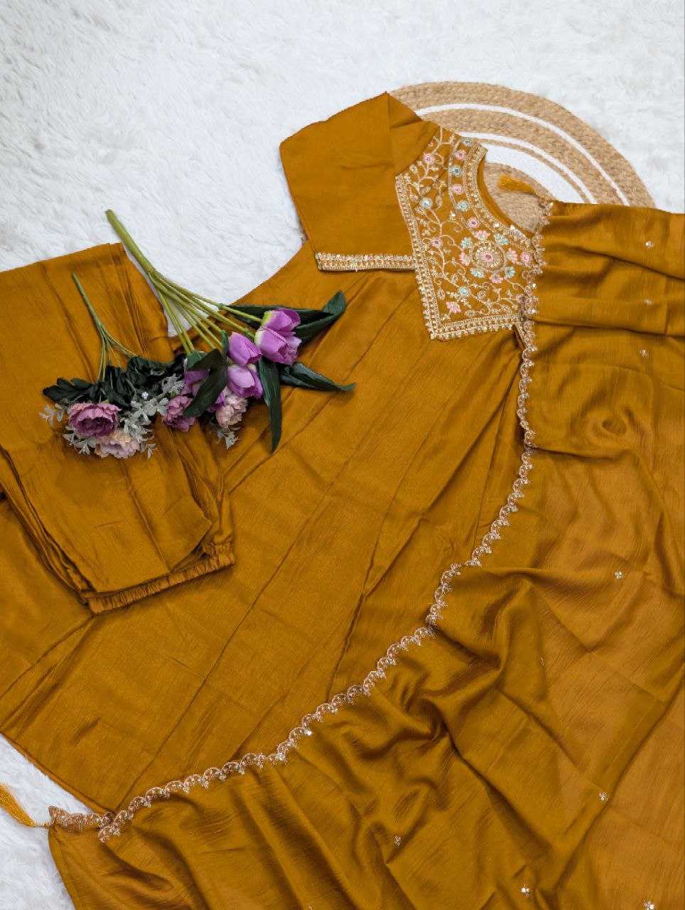 Ynf Vichitra Silk KESH529 MIHIKA Kurti Wholesale Designer Kurtis Embroidered Kurtis Silk Kurtis Manufacturer- Kapda Export