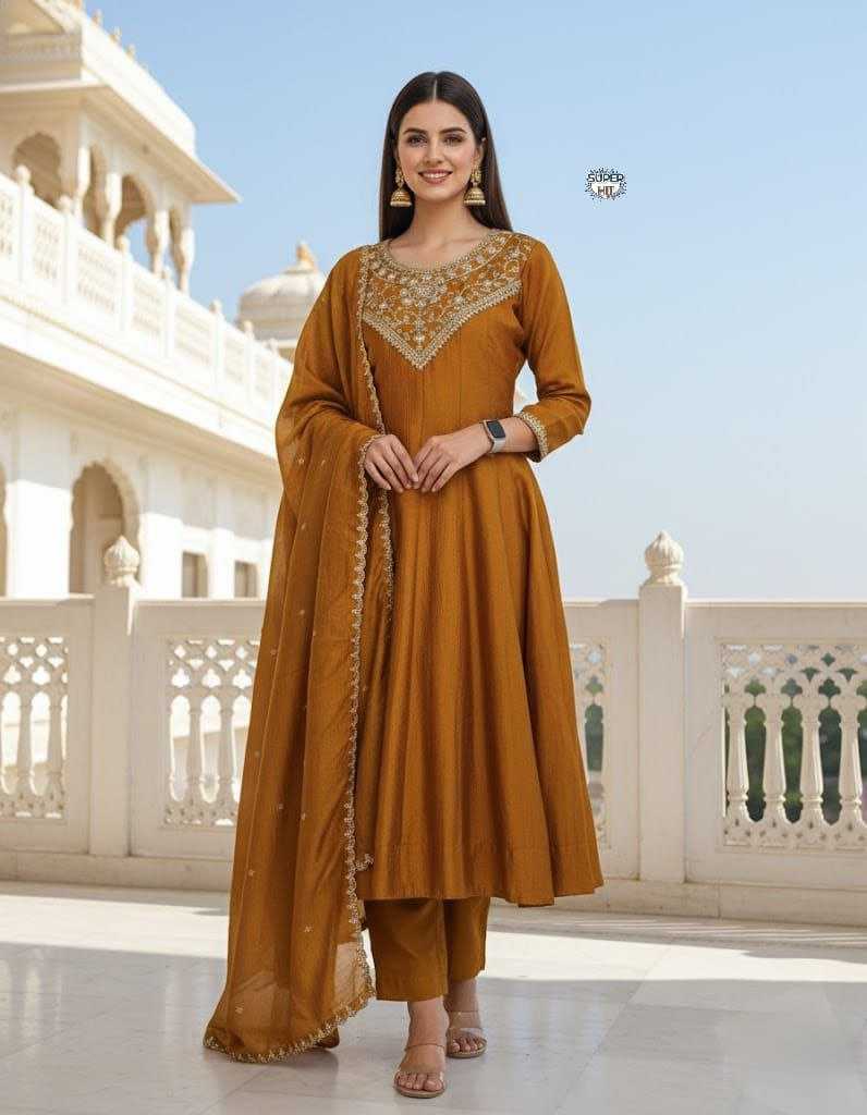 Ynf Vichitra Silk KESH536 Vichitra Kurti Wholesale Fancy Kurti Embroidered Kurtis Half Sleeve Kurtis Manufacturer- Kapda Export