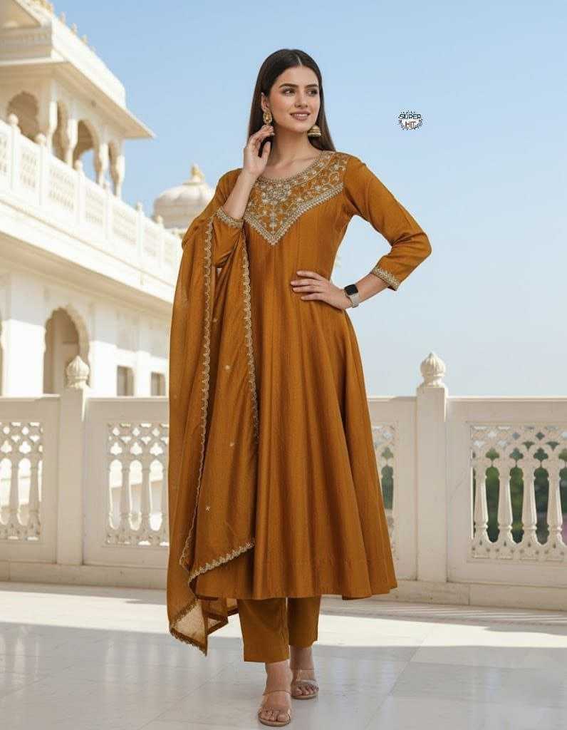 Ynf Vichitra Silk KESH536 Vichitra Kurti Wholesale Fancy Kurti Embroidered Kurtis Half Sleeve Kurtis Manufacturer- Kapda Export
