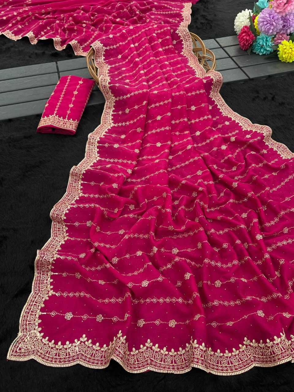 Ynf Vichitra Silk KESH651 Manki Sarees Wholesale Designer Sarees Zari Border Sarees Traditional Sarees Manufacturer- Kapda Export