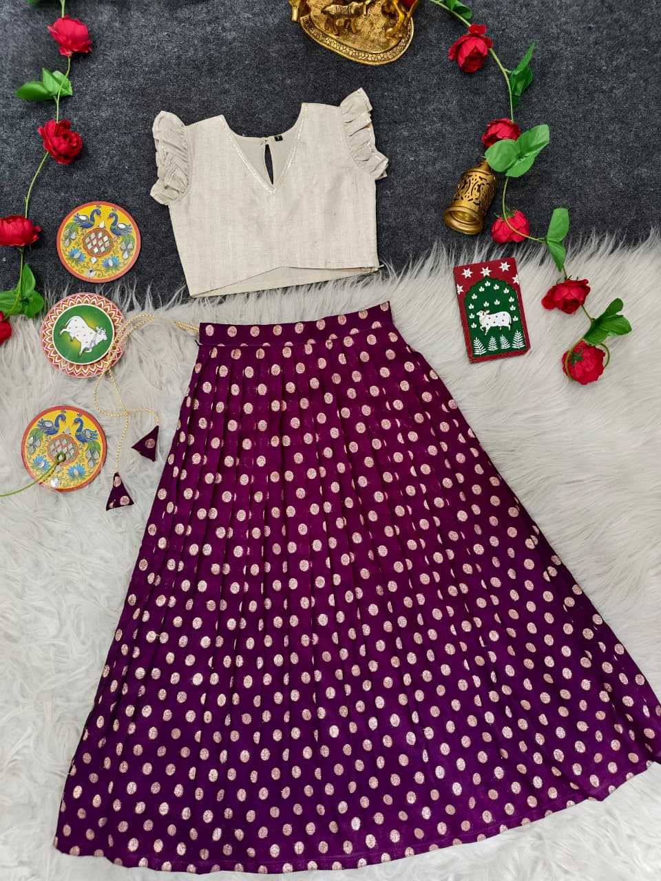 Ynf Viscose KESH249 2135-41 Kids Wear Festive Collections Wholesale Kids Lehenga Choli Kids Festive Wear Kids Party Wear Ethnic Manufacturer- Kapda Export