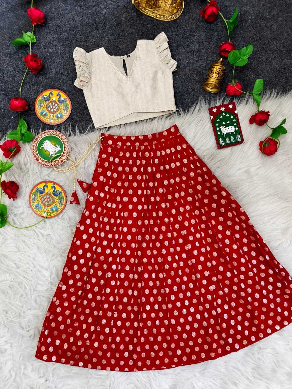 Ynf Viscose KESH249 2135-41 Kids Wear Festive Collections Wholesale Kids Lehenga Choli Kids Festive Wear Kids Party Wear Ethnic Manufacturer- Kapda Export