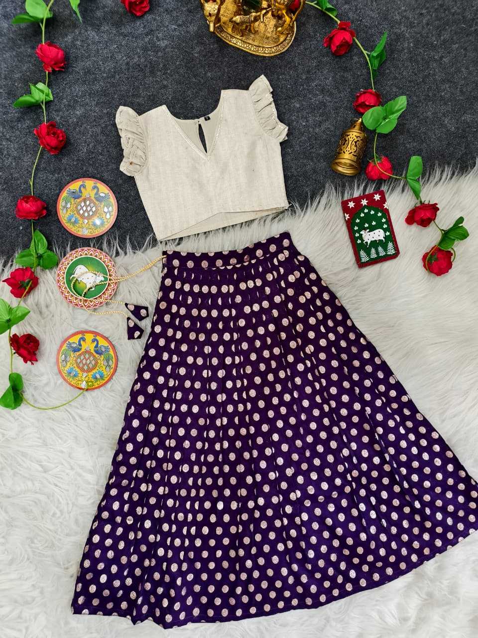 Ynf Viscose KESH249 2135-41 Kids Wear Festive Collections Wholesale Kids Lehenga Choli Kids Festive Wear Kids Party Wear Ethnic Manufacturer- Kapda Export