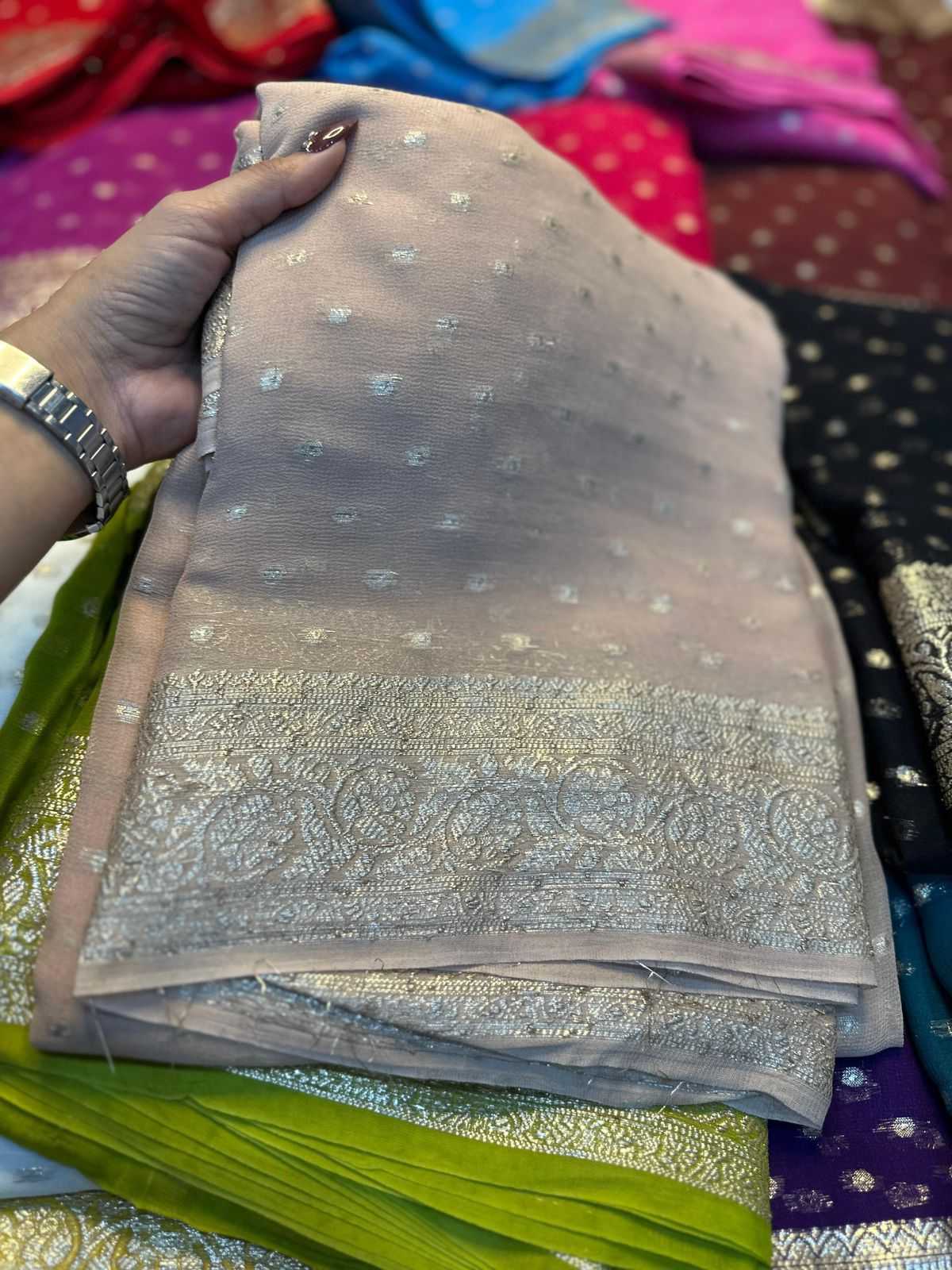 Ynf Viscose KESH671 Krupa Sarees Wholesale Designer Sarees Georgette Sarees Viscose Saree Manufacturer- Kapda Export