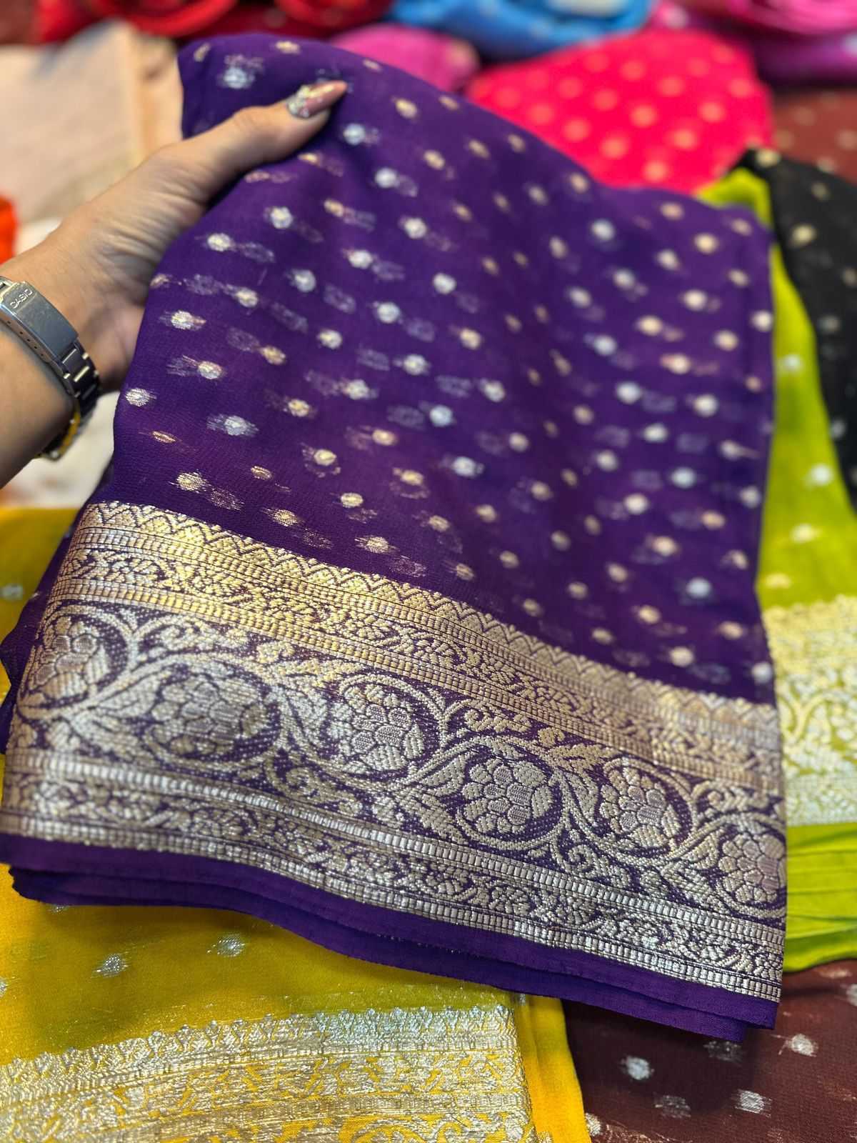 Ynf Viscose KESH671 Krupa Sarees Wholesale Designer Sarees Georgette Sarees Viscose Saree Manufacturer- Kapda Export