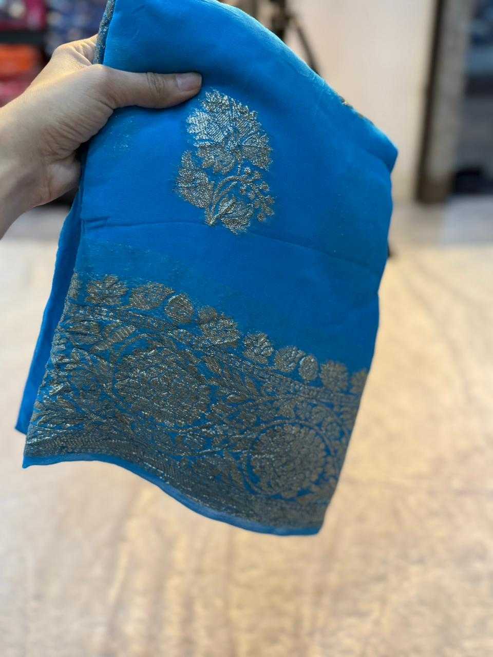 Ynf Viscose KESH671 Rihana Sarees Wholesale Designer Sarees Georgette Sarees Viscose Saree Manufacturer- Kapda Export