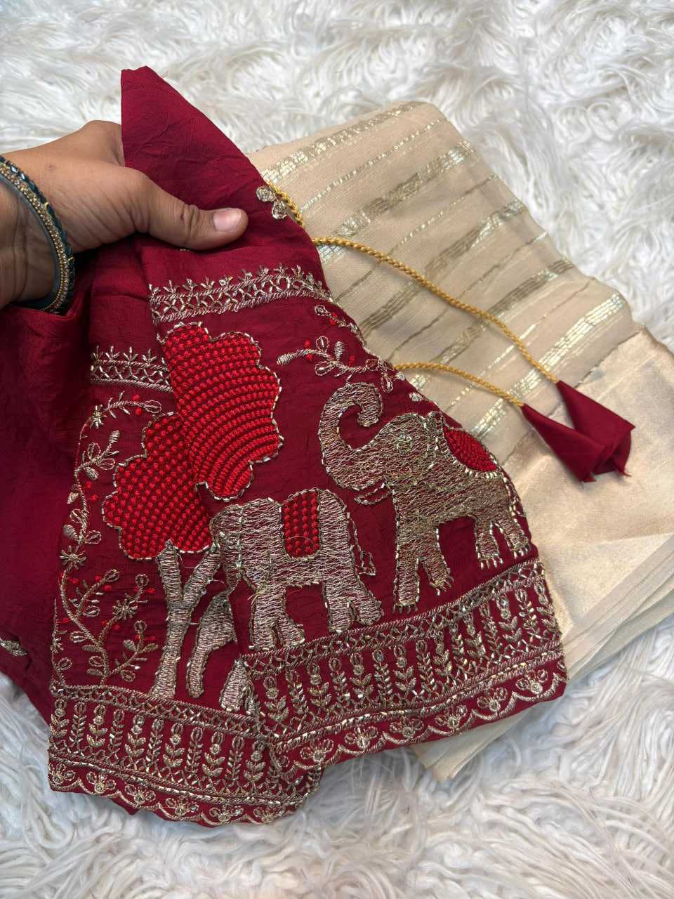 Ynf Viscose KESH713 Sanjana Epic Sarees Festive Collections Wholesale Party Wear Sarees Viscose Saree Zari Sarees Manufacturer- Kapda Export