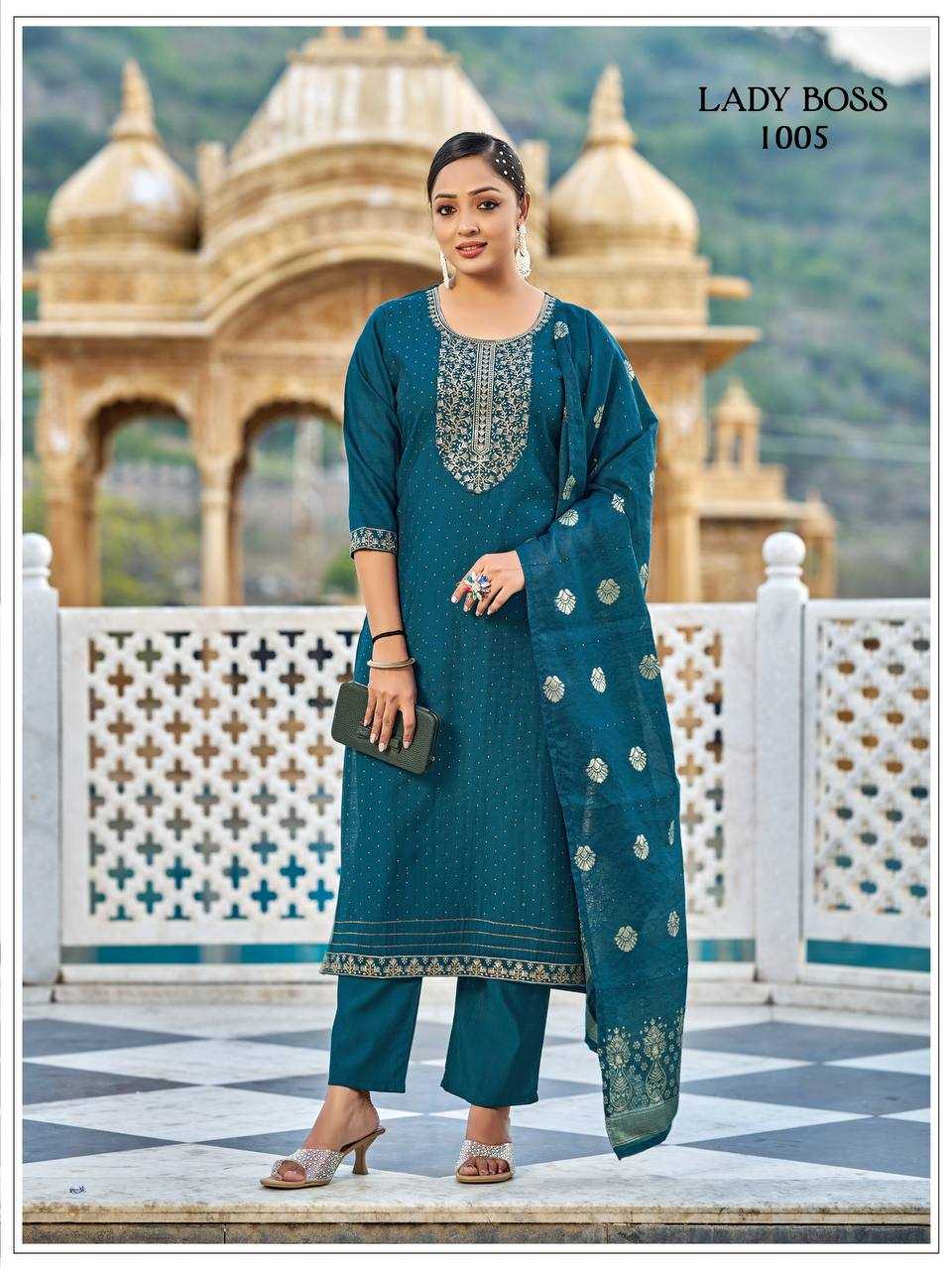 Ynf Viscose RIN131 LADY Suits & Dresses Wholesale Embroidery Suits Straight Cut Suits Designer Suits Manufacturer- Kapda Export